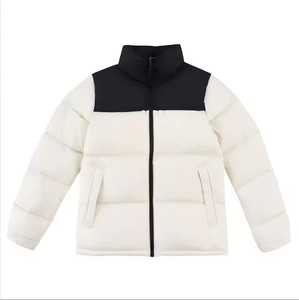 Blouson matelassé d'hiver pour homme, coupe-vent, respirant, à capuche, color block, col montant, fermeture éclair frontale, décontracté, en polyester rembourré, coupe régulière - Product Image 5