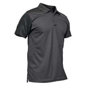 Polo de Manga Corta Azul para Hombre, Color Sólido, Tejido de Punto, Secado Rápido, Corte Regular, Camisetas Polo para Hombre - Product Image 5