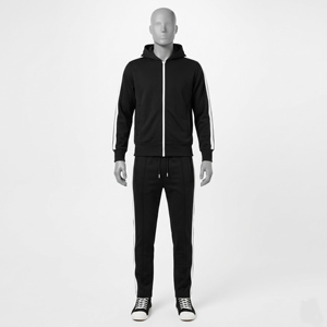 Ensemble de survêtement pour homme avec logo personnalisé, vêtements de sport, pantalon de jogging évasé, sweat à capuche et pantalon, ensemble 2 pièces, sweat à capuche zippé et pantalon - Product Image 6