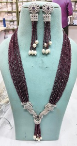 Beautiful Color Available New Design Stylish Gold Plated Imitation Mala <b>Set</b> Indian Bridal Engagement Wedding Daily Wear Gift - Product Image 4