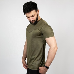 เสื้อยืดกีฬา180 GSM สำหรับผู้ชายเสื้อยืดทรงหลวมผ้ายืดสูงลายพื้นพร้อมโลโก้ออกแบบได้ตามต้องการ - Product Image 2