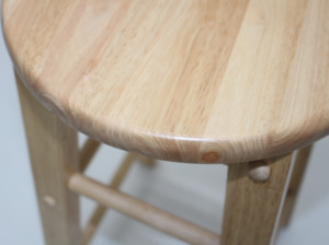 Eco-Friendly Durable Rubber <b>Wood</b> Bar <b>Stool</b> with Rustic Antique Design for Hotel Apartment Villa Living Room Furniture - Product Image 4