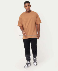 Nueva Camiseta Holgada de Moda para Hombre, Venta al por Mayor, Alta Calidad, Lisa, Ajustada, Holgada, Multicolor, Informal, de Algodón - Product Image 6