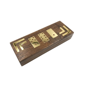 Dominó de Madera Doble Seis, Fichas Pulimentadas Marrones, Juego de Mesa de Estrategia para Fiestas Familiares y Aulas - Product Image 3