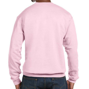 Sweat-shirt à col rond rose pour homme, couleur unie, coupe classique, tricoté, 100% coton, manches longues, vêtement d'automne - Product Image 3