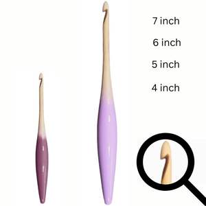 Knitting <b>Hook</b> 4.5 mm Ergonomic Design and Custom Color Needlework - Product Image 5