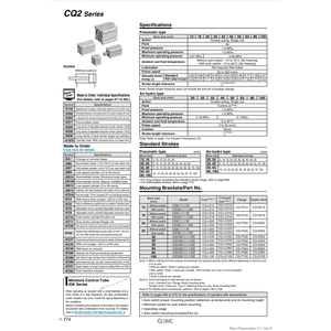 SMC Pneumatics Double Chape CQ-D020 Supports de montage Pièces pneumatiques - Product Image 1