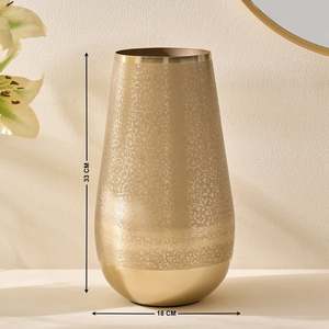 Vase à fleurs en laiton doré moderne fait main de luxe pour la maison, le salon, la table, les occasions de mariage - Product Image 2