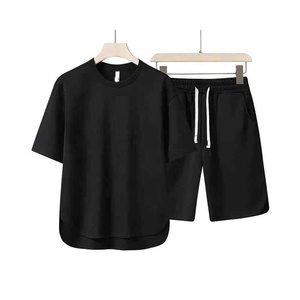 Conjunto de traje transpirable de manga corta y cuello redondo de verano para hombre al por mayor, prendas de vestir multicolores personalizadas, novedad de 2025 - Product Image 3