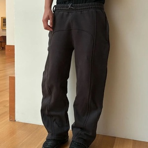 Custom High Quality Heavyweight Sweatpants 100% Cotton <b>Jogger</b> Blank Sweatpants Loose Casual Straight Leg <b>Stacked</b> Sweatpants - Product Image 4