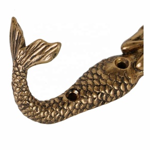 New Arrival Mermaid Shape Metal Coat <b>Hooks</b> Metal <b>Wall</b> <b>Hooks</b> for <b>Keys</b> Towels Clothes Scarf Bag in Wholesale Price - Product Image 3