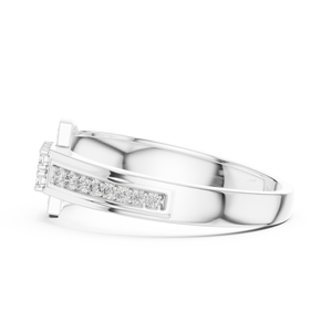 Anillo de hombre Orion con diamante cultivado en laboratorio, engastado en oro blanco de 18 quilates, diamante minimalista para boda, compromiso, fiesta, regalo, uso diario. - Product Image 2