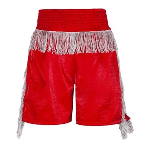 Customizable Adults Men's Women's <b>Lace</b> Boxing Shorts Gold Silver Muay Thai MMA Martial Arts Casual Elastic Waist Canvas <b>Stretch</b> - Product Image 2