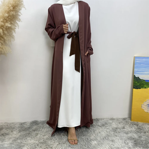Robe musulmane pour femme, nouvelle collection, couleur unie, réversible, tendance, très vendue au Moyen-Orient, Dubaï, style arabe islamique, élégante et ample. - Product Image 2