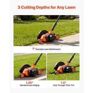 8-Inch Blade Length 12 Amp Electric <b>Lawn</b> <b>Edger</b> 4000 RPM 3 Position Blade Depth 65 Mn Pivoting Handle 30-Day Money Garden Tool - Product Image 3