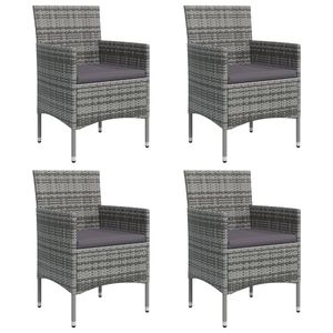 Ensemble de salle à manger de jardin gris et noir - Product Image 4