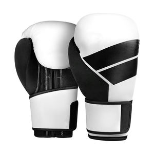 Gants de boxe pour hommes en cuir microfibre avec fermeture auto-agrippante 12oz 16oz, paume en maille respirante, pour entraînement avancé et sparring - Product Image 2