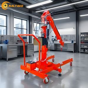 Mini-grue hydraulique de sol Naltako 1,2 tonne, hauteur de levage maximale 3,5 m, rotation à 360° pour entrepôt, mezzanine et installation CVC - Product Image 4