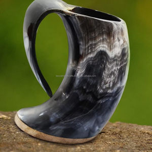 Meilleure qualité Trinkhorn Horn Mug Fabriqué à la main en Inde Technique de polissage inégalée Écologique - Product Image 2
