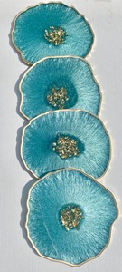 Beautiful <b>Marble</b> Resin Coaster <b>Set</b> with Art Deco Design Lightweight for Dining & <b>Coffee</b> <b>Tables</b> Party Decor by glowin fashion - Product Image 3