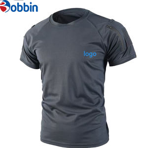 Camiseta de Algodón con Cuello Redondo para Hombre, Estilo Nuevo, Personalizada, del Mejor Fabricante, Camisetas Tácticas de Manga Corta para Entrenamiento de Verano para Hombre - Product Image 1