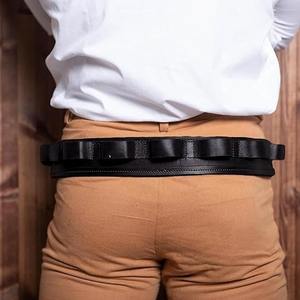 เข็มขัดหนังแท้แบบดั้งเดิม อุปกรณ์ล่าสัตว์แท้สำหรับการแข่งขันยิงปืน สายรัดเอว - Product Image 4