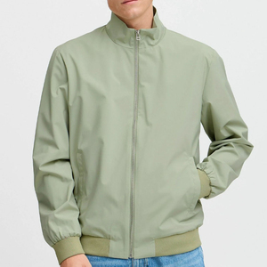 <b>Men</b> <b>Lightweight</b> Bomber <b>Jacket</b> Full Zip Casual Outerwear Ribbed Collar Cuffs Long Sleeve Street Fashion <b>Jacket</b> Soft Lining - Product Image 5