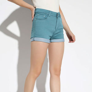 Shorts en jean droits pour femme, très tendance, taille mi-haute, coupe classique, séchage rapide et respirant, service OEM - Product Image 3