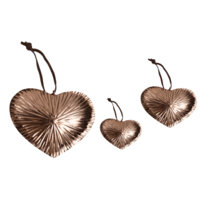 Iron Heart <b>Ornaments</b> With Copper Finishing Design Best Selling Christmas Decoration Cheap Hanging Designer Gifts - Product Image 5
