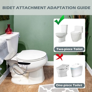 Capot de bidet de siège de toilette en matériau ABS ultra-mince Capot de bidet mécanique non électrique pour toilettes - Product Image 6