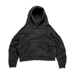 Sudadera con Capucha Unisex Vintage con Cierre y Efecto Desgastado 2026 |   Forro Polar Desgastado con Efecto Descolorido por el Sol |   Ropa Urbana Bordada de Otoño con Manga Regular OEM - Product Image 1