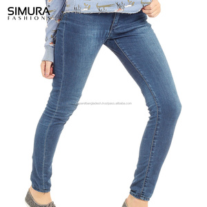Jean slim extensible taille basse pour femme et fille, design élégant et tendance, idéal pour le shopping en ligne - Product Image 1