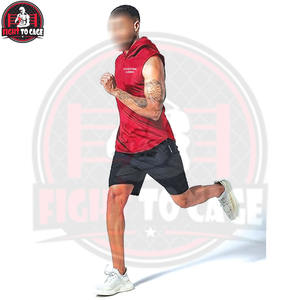 Lot de 3 débardeurs à capuche sans manches pour hommes, idéal pour l'entraînement, en tissu de qualité supérieure, vêtements de sport athlétiques, prix de gros - Product Image 2