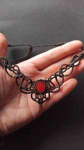 สร้อยคอทำด้วยมือมาคอร์มน้ำจืดจี้ไข่มุกน้ำจืดมรกตตัดปรับได้เครื่องประดับรักษาโซ่ไม้ไผ่ดีไซน์พิเศษ - Product Image 4