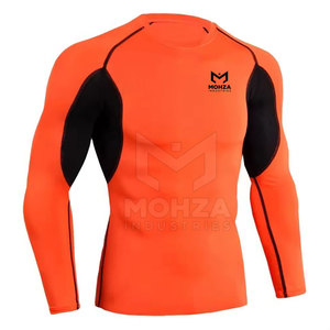 Chemises de compression décontractées pour hommes, respirantes, solides, à séchage rapide, en spandex/polyester, en stock, prix bas, best-seller - Product Image 3