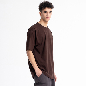 T-shirt pour homme en coton 100% noir, manches courtes, col rond, coupe classique, jersey tricoté, anti-boulochage - Product Image 4