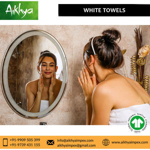 Toalla de baño blanca de lujo premium hecha de felpa de algodón suave con comodidad duradera y alta absorción de agua. - Product Image 2