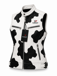 Chaleco de cuero para mujer con MOQ bajo, forro suave, costuras duraderas, bolsillos prácticos y ajuste atemporal para montar a caballo, viajar y uso casual. - Product Image 3