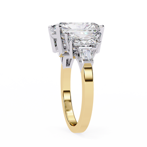 Anillo Minimalista con Diamante Cultivado en Laboratorio, Corte Princesa |   Anillo de Compromiso Solitario de Oro Blanco de 10K |   Certificado por IGI, Moderno y Atemporal, de Alta Calidad - Product Image 1
