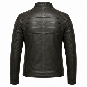 Luxury Genuine <b>Leather</b> Jacket Men Premium Motorcycle Fashion Outerwear Modern Regular Fit Comfortable Daily Wear Waterproof - Product Image 6