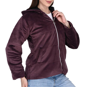 High Quality Lightweight Women's <b>Velvet</b> Hoodies In Low MOQ New Stylish Casual Wear Women <b>Velvet</b> <b>Hoodie</b> for Women - Product Image 3