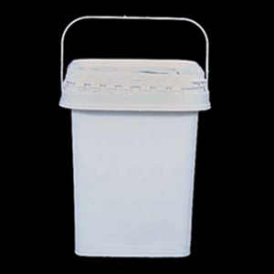Seau en plastique PP blanc carré de 5 L, hermétique, avec couvercle à bascule, pour l'emballage de liquides chimiques - Product Image 3