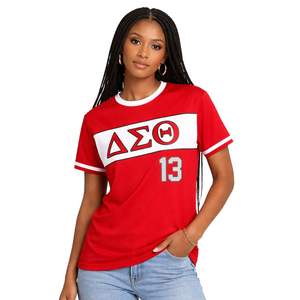 Camiseta Premium Delta Sigma Theta para Mujer, Ajuste Cómodo, Ropa de Alta Calidad para Hermandades Griegas, Uso Casual - Product Image 1