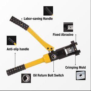 Set di Pinze Idrauliche per Crimpatura Cavi 8 AWG-4/0 AWG con 8 Paia di Matrici per Crimpatura Manuale Idraulica - Product Image 5
