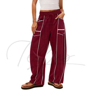 Pantalon de jogging ample pour femme, coupe large, avec cordon de serrage et poches, confortable et oversize - Product Image 4