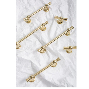 Poignée de tiroir de cuisine de luxe minimaliste en laiton massif pour quincaillerie de meubles, poignées longues pour armoires de cuisine et portes de placards - Product Image 5