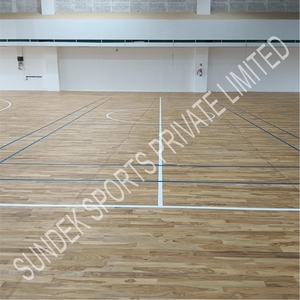 Terrain de basket-ball en bois avec base EPDM - Absorption des chocs écologique - Utilisation intérieure/extérieure - Marque Sundek - Fabriqué au Gujarat, Inde - Product Image 6