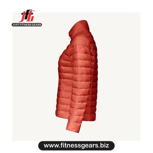 Veste matelassée blanche, veste matelassée à col montant, doudoune d'hiver pour femme, fermeture éclair, doudoune blanche d'hiver - Product Image 2
