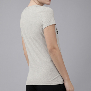 2026 Comfortable Digital Print Custom Ladies' V-neck Short Sleeve Knitted Tee Shirt Bangladesh Summer Wear ladies t-shirt - Product Image 2