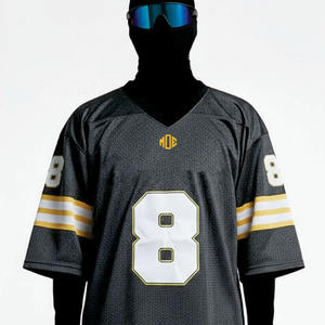 Oferta Especial: Camiseta de Fútbol Americano Personalizada con Textura, para Hombre, Transpirable, de Poliéster, Cuello en V, Uniforme Deportivo, OEM, Marca Privada, Proveedor al por Mayor - Product Image 1